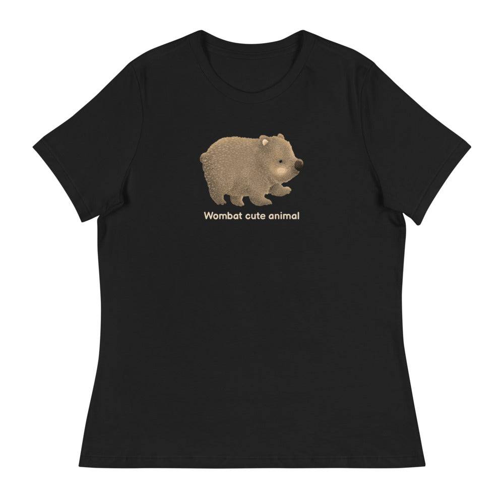 Women's Relaxed T-Shirt/Wombat Cute Animal - Enet Images