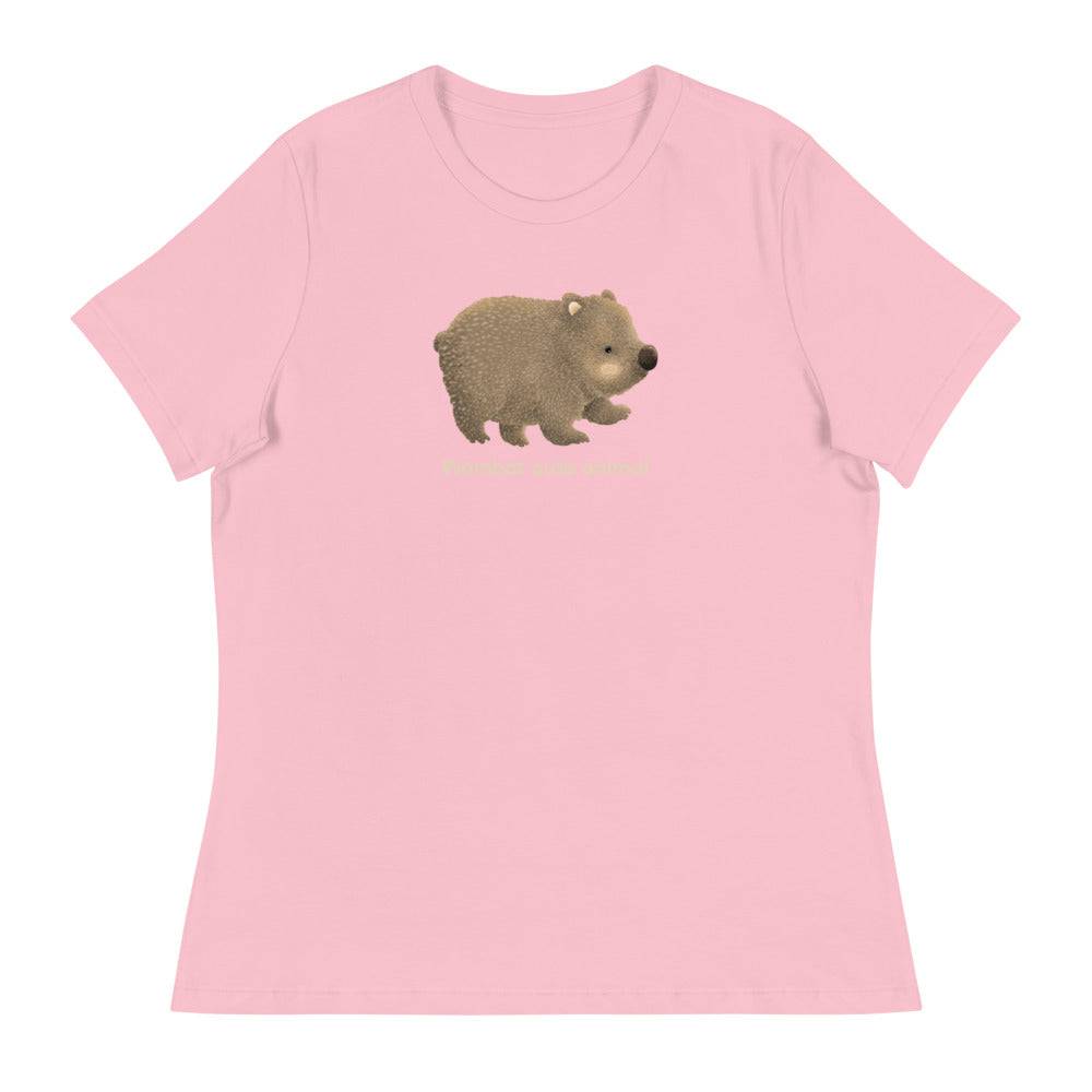 Women's Relaxed T-Shirt/Wombat Cute Animal - Enet Images