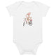 Organic cotton baby bodysuit/Bunnies Bicycle - Enet Images