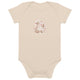 Organic cotton baby bodysuit/Bunnies Hearts - Enet Images