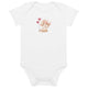 Organic cotton baby bodysuit/Bunnies two Hearts - Enet Images