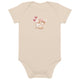 Organic cotton baby bodysuit/Bunnies two Hearts - Enet Images
