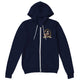 Premium Unisex Zip Hoodies/Skeleton-Reader-Halloween - Enet Images