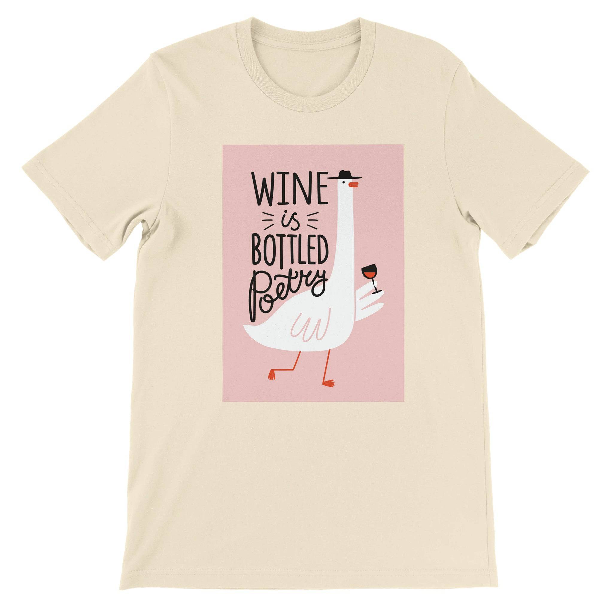 Budget Unisex Crewneck T-shirt/Wine-Is-Bottled-Poetry - Enet Images