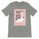 Budget Unisex Crewneck T-shirt/Wine-Is-Bottled-Poetry - Enet Images