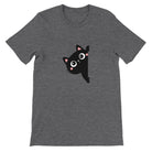 Budget Unisex Crewneck T-shirt/Black-Cat-Hiding - Enet Images