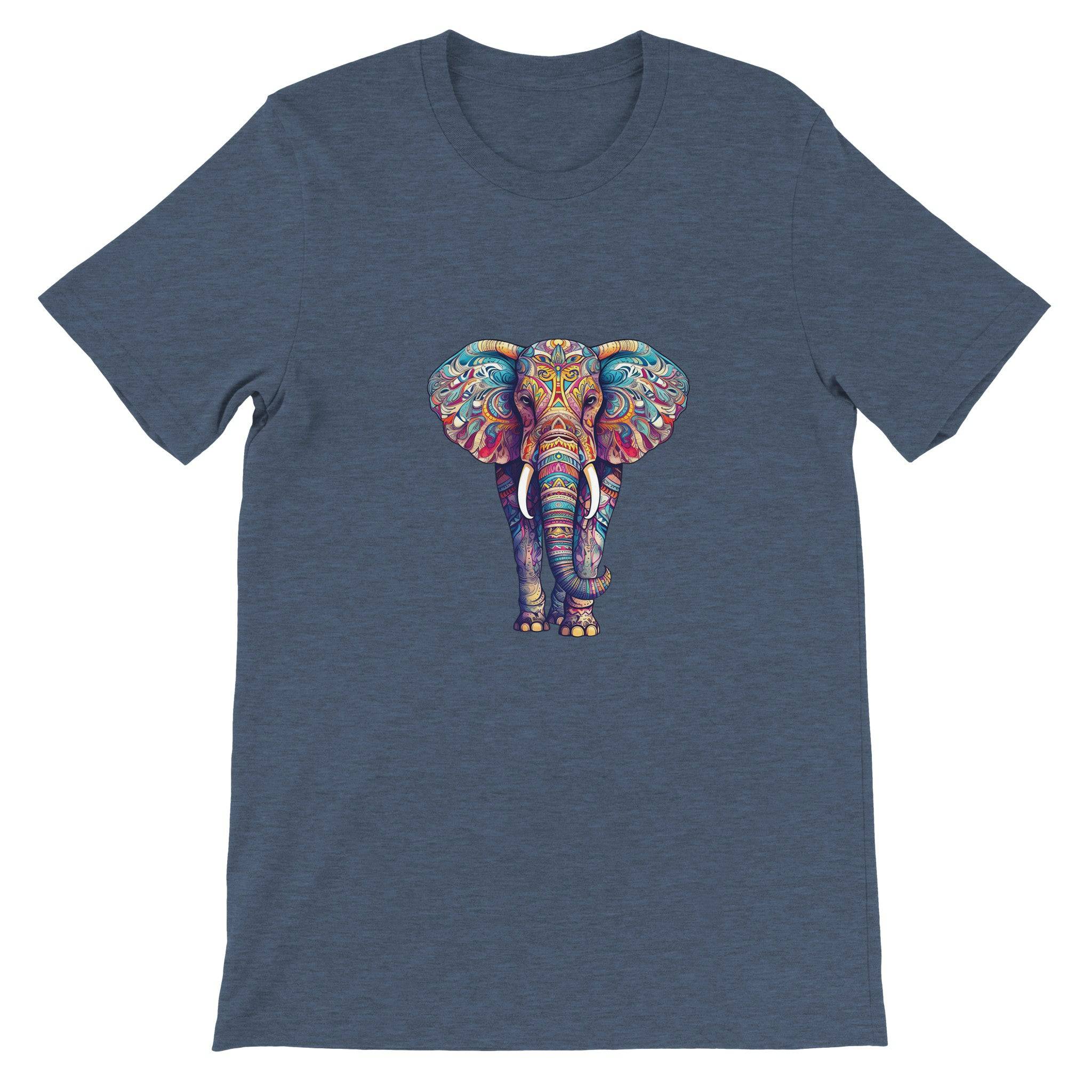 Budget Unisex Crewneck T-shirt/Elephant-Art - Enet Images