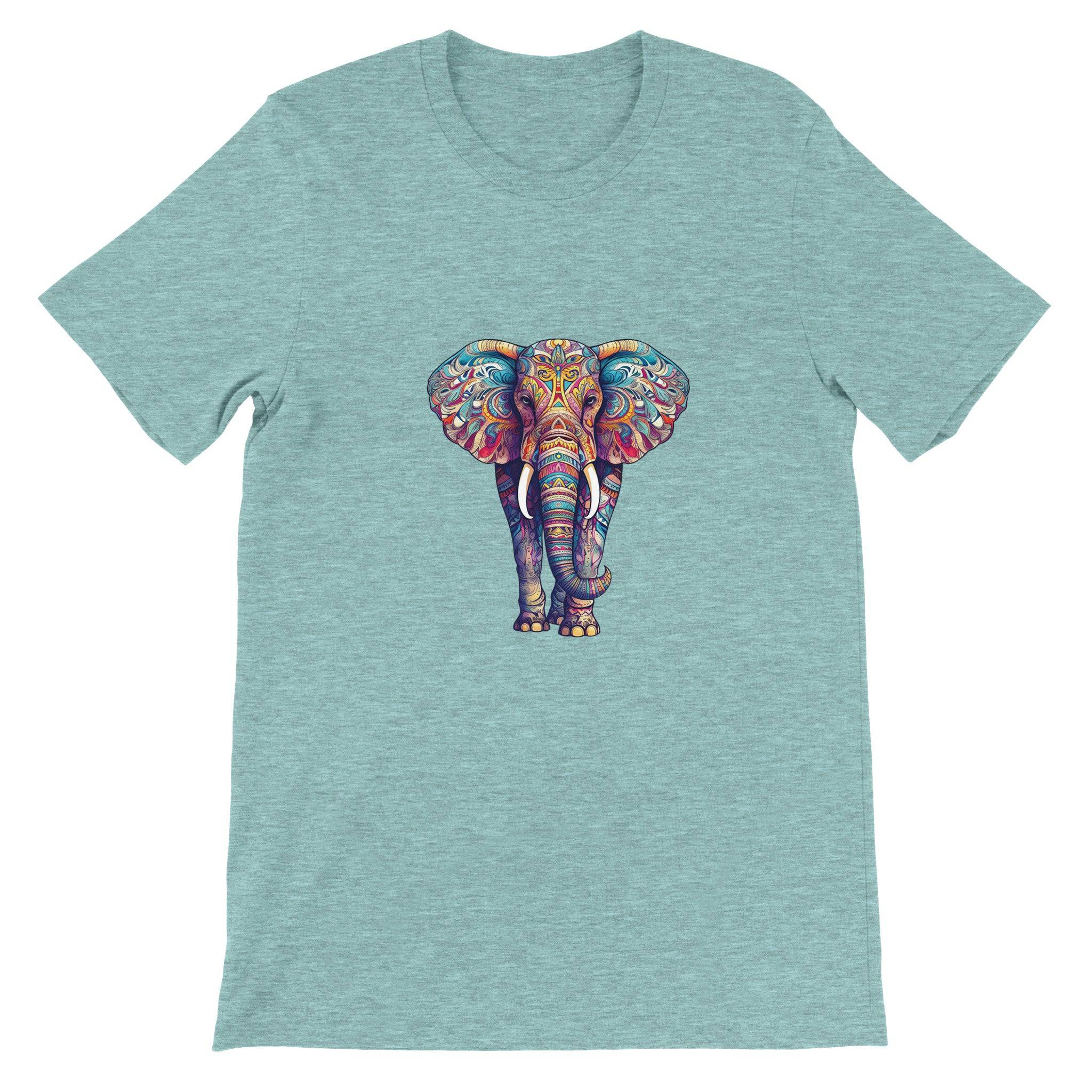 Budget Unisex Crewneck T-shirt/Elephant-Art - Enet Images