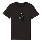 100% Organic Unisex T-shirt/Black-Cat-Hiding - Enet Images