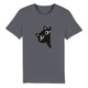100% Organic Unisex T-shirt/Black-Cat-Hiding - Enet Images