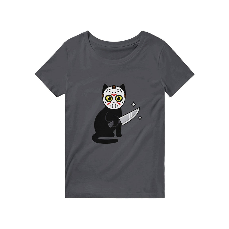 100% Organic Unisex T-shirt/Cat-Killer-Halloween - Enet Images