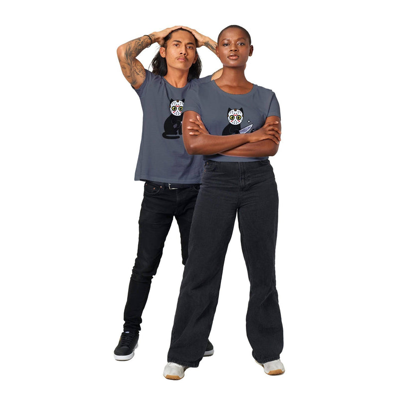 100% Organic Unisex T-shirt/Cat-Killer-Halloween - Enet Images