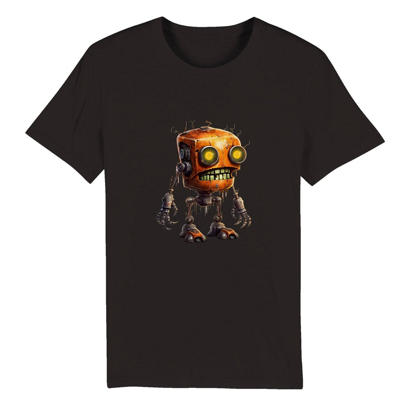 100% Organic Unisex T-shirt/Creepy-Robot-Halloween - Enet Images
