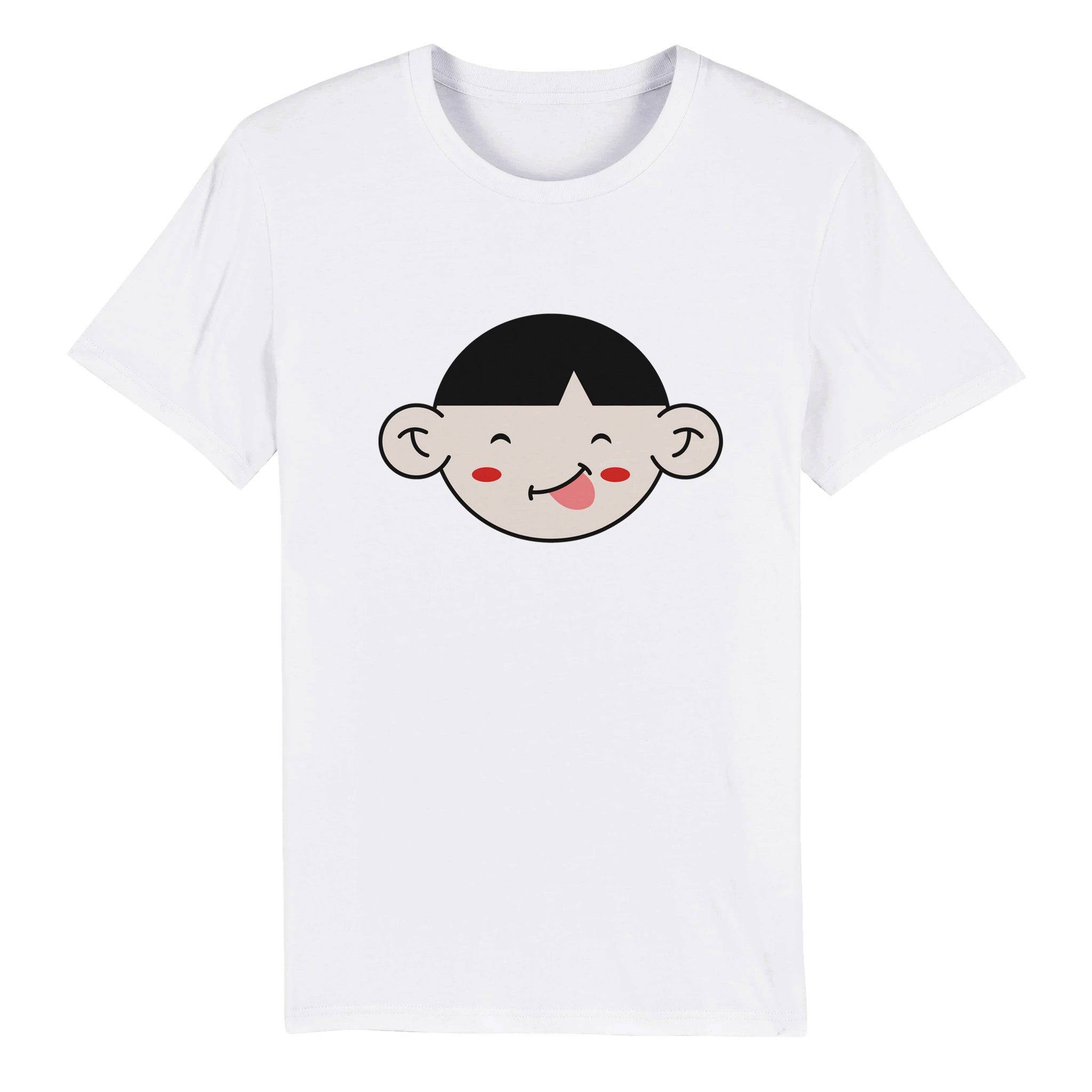 100% Organic Unisex T-shirt/Funny-Face-And-Red-Chicks - Enet Images