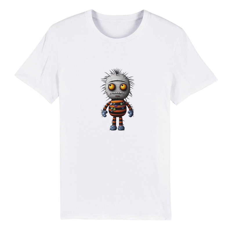 100% Organic Unisex T-shirt/Fynny-Spooky-Doll - Enet Images