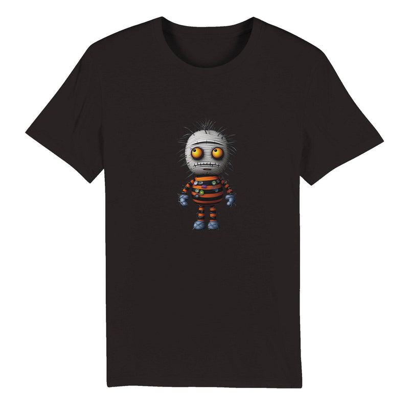 100% Organic Unisex T-shirt/Fynny-Spooky-Doll - Enet Images