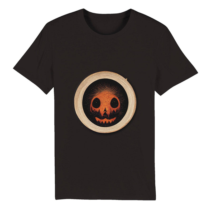 100% Organic Unisex T-shirt/Halloween-Pumkin - Enet Images