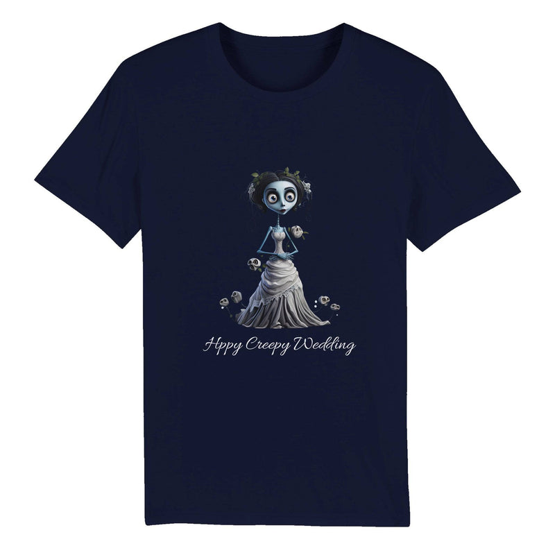 100% Organic Unisex T-shirt/Happy-Creepy-Wedding - Enet Images