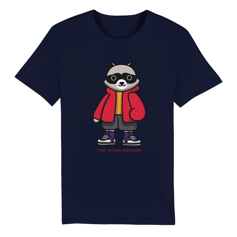 100% Organic Unisex T-shirt/Skunk-Stikin-Awesome - Enet Images