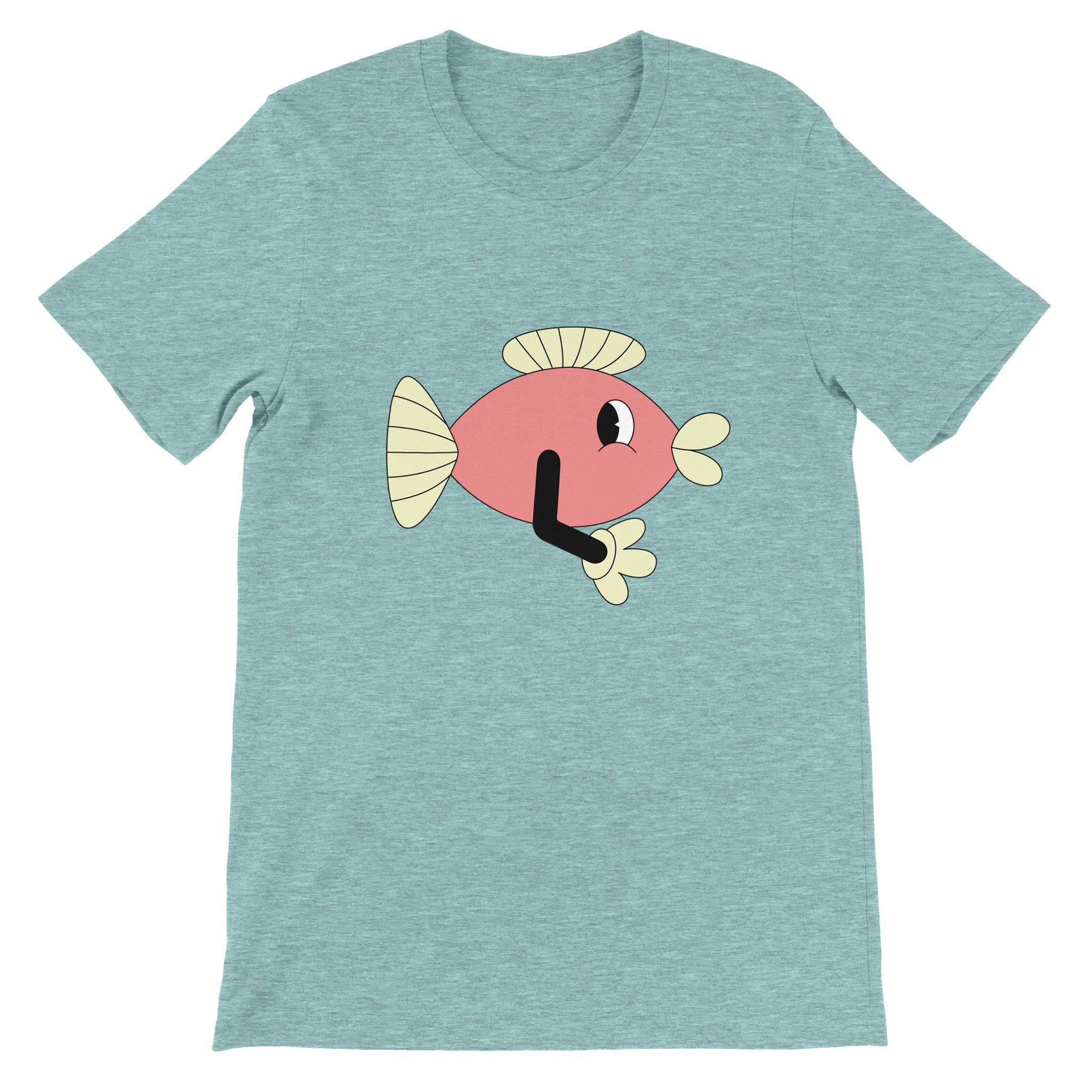 Budget Unisex Crewneck T-shirt/Funny-Fish - Enet Images