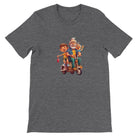 Budget Unisex Crewneck T-shirt/Grandpa-Grand-children-Vespa - Enet Images