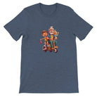 Budget Unisex Crewneck T-shirt/Grandpa-Grand-children-Vespa - Enet Images