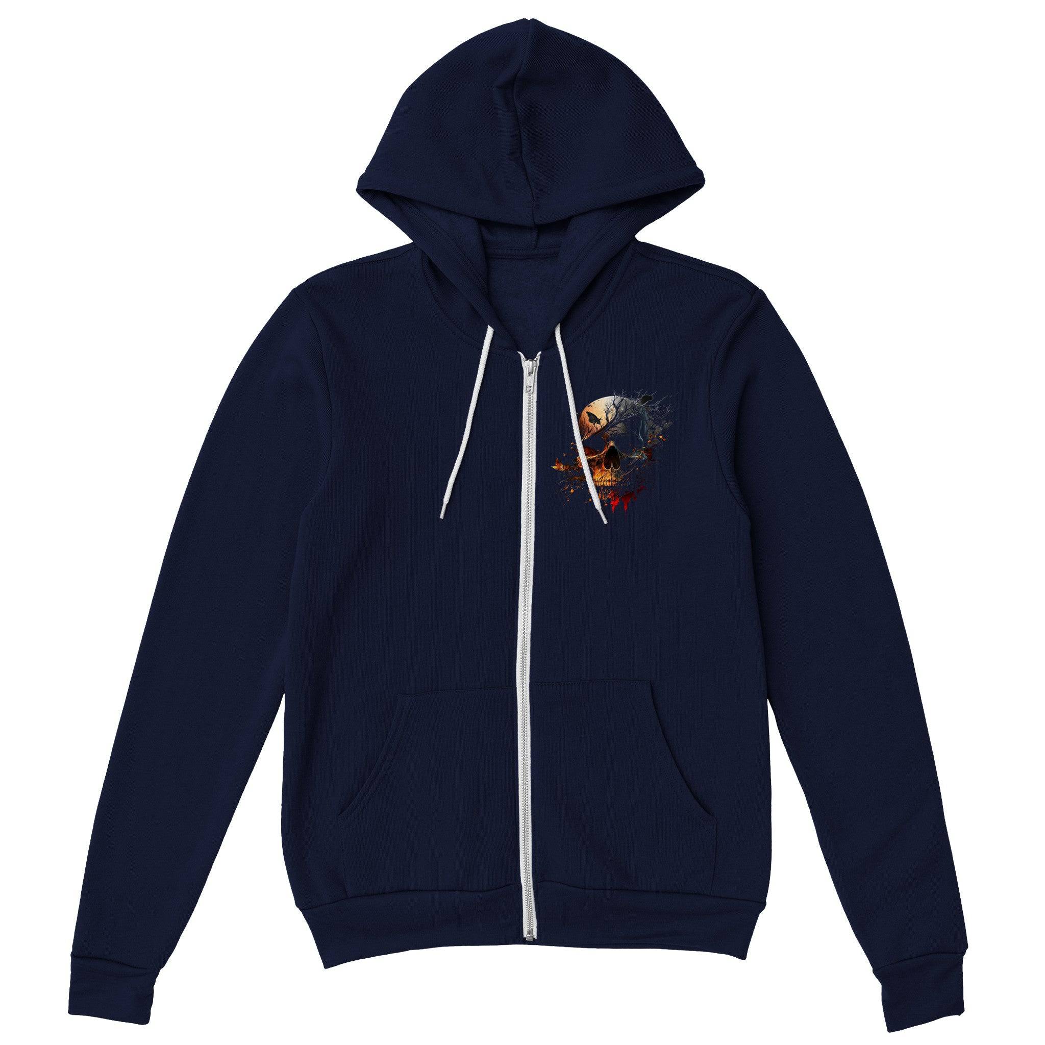 Premium Unisex Zip Hoodies/Skull-Art - Enet Images