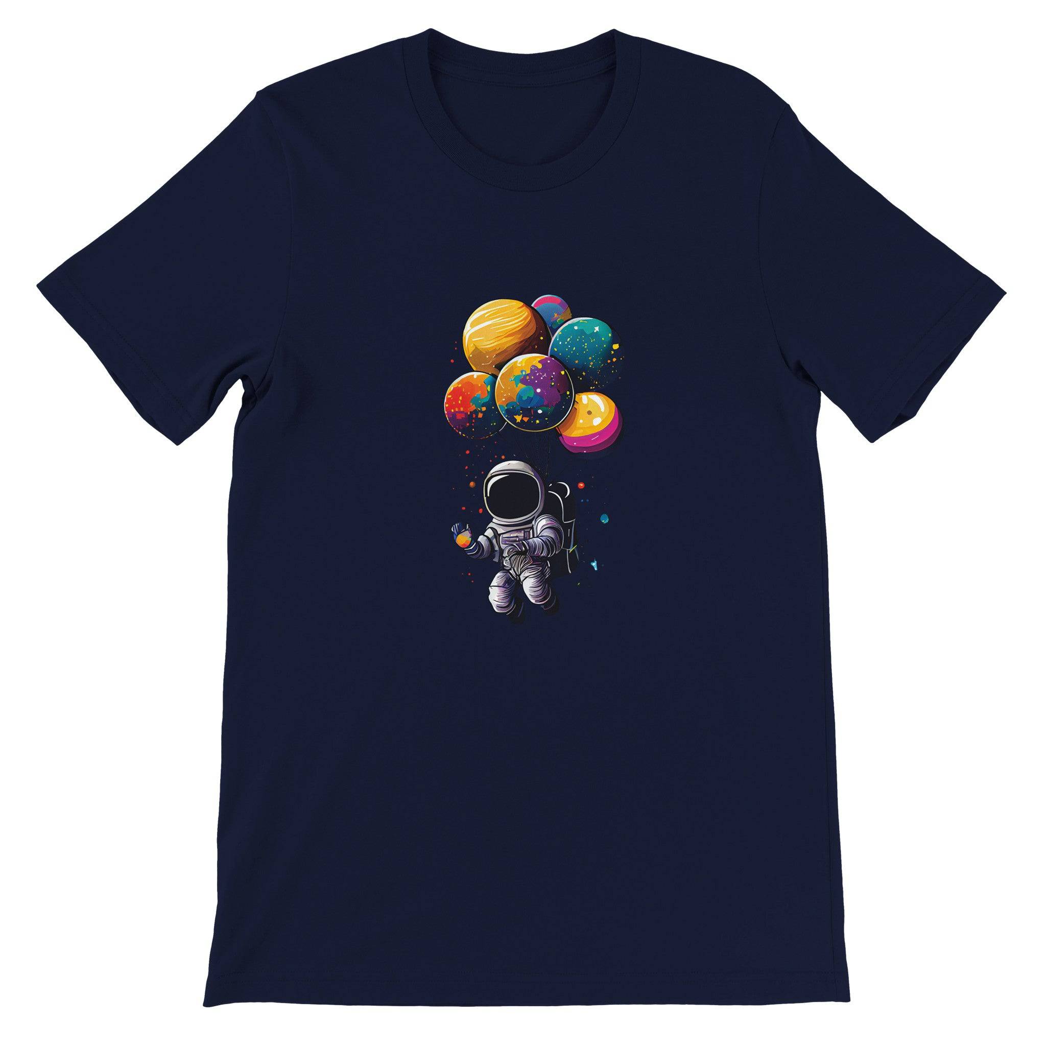 Budget Unisex Crewneck T-shirt/Astronaut-Planets - Enet Images