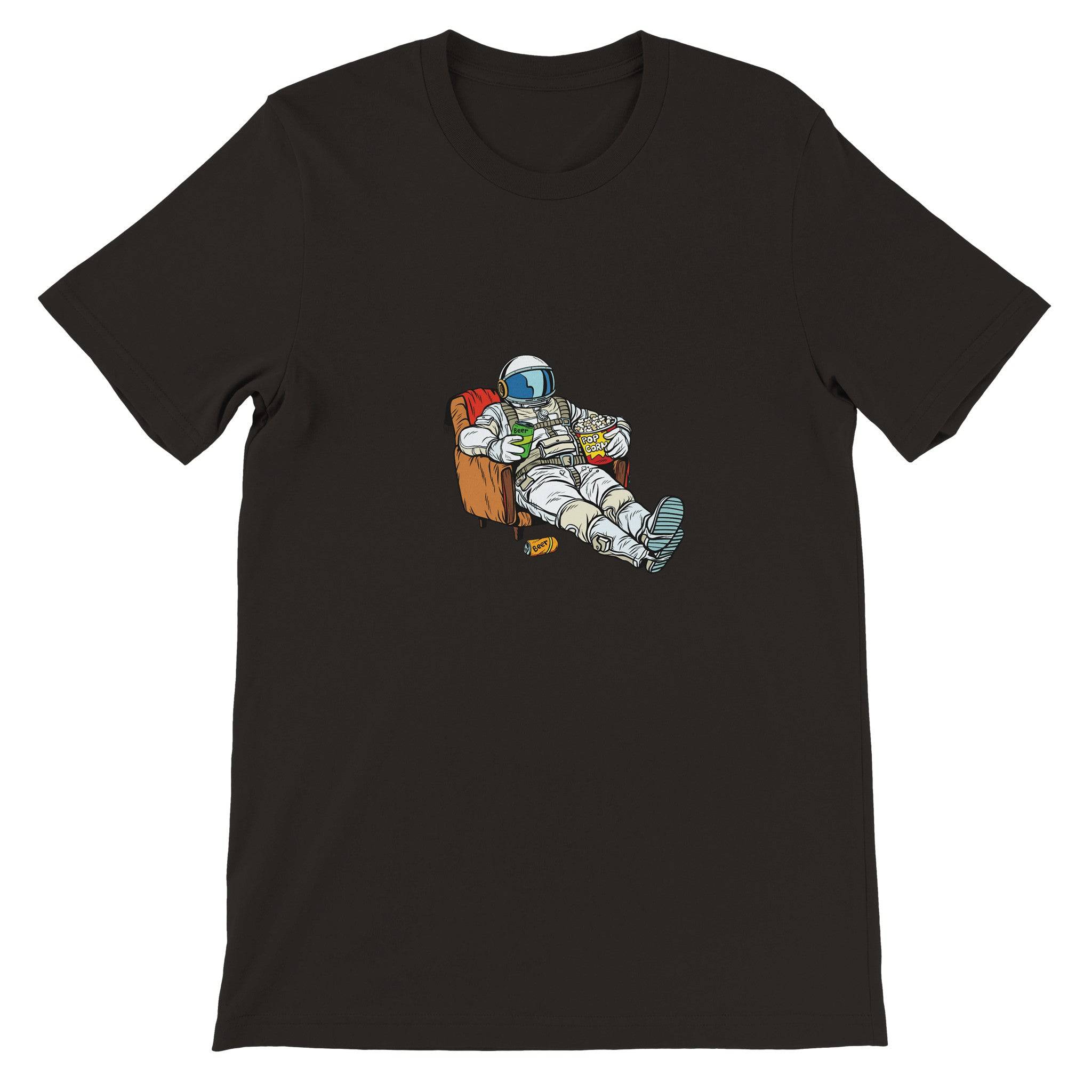 Budget Unisex Crewneck T-shirt/Astronaut-Relaxing - Enet Images