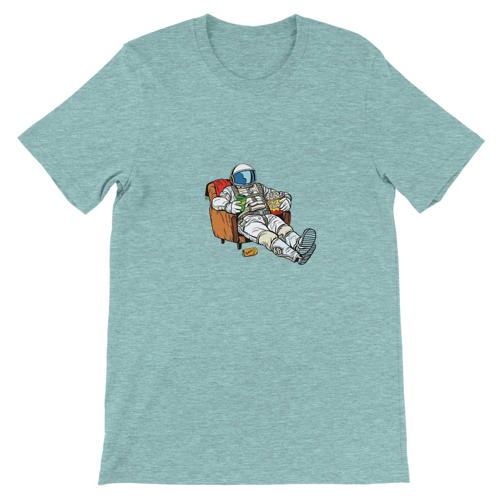 Budget Unisex Crewneck T-shirt/Astronaut-Relaxing - Enet Images