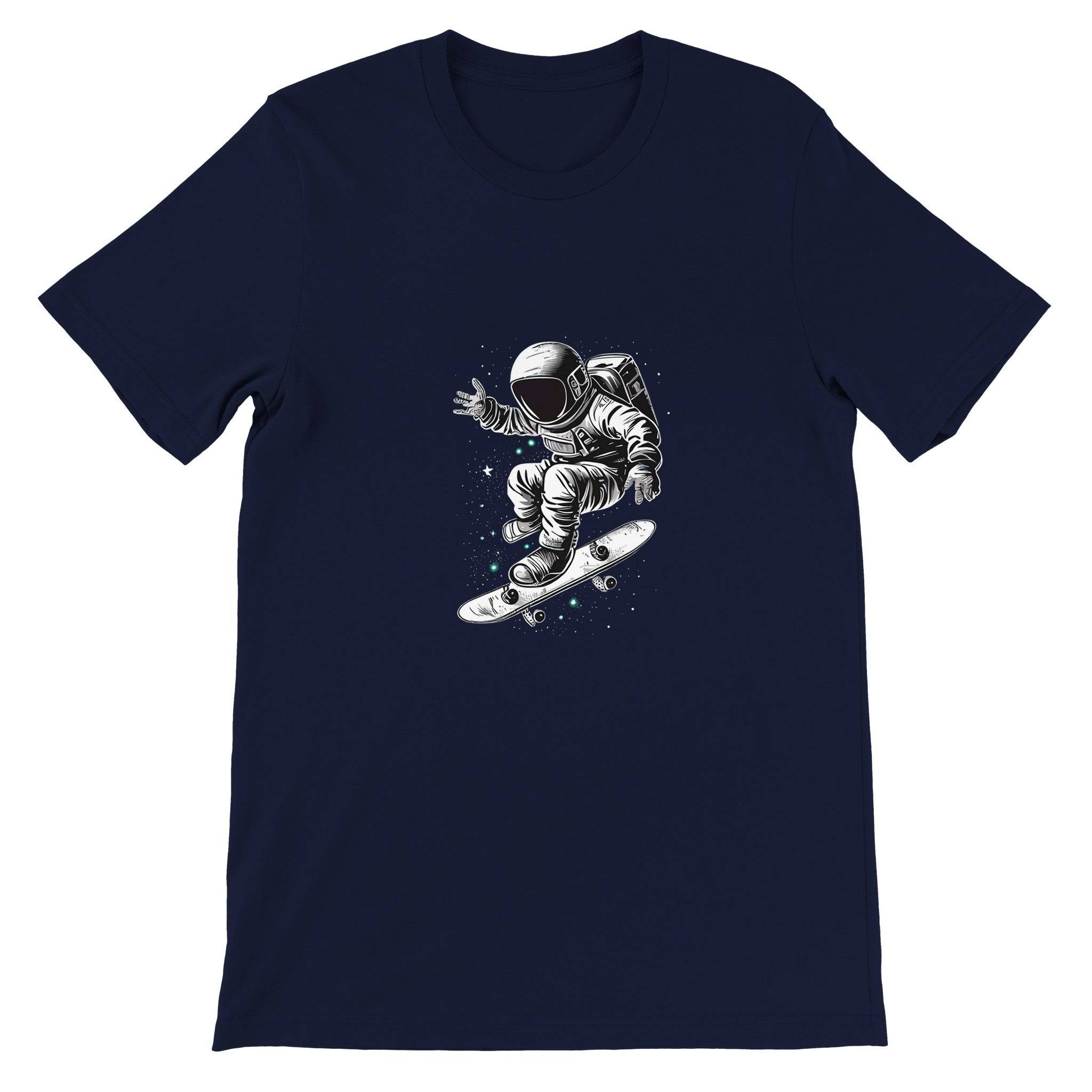 Budget Unisex Crewneck T-shirt/Astronaut-Skating - Enet Images