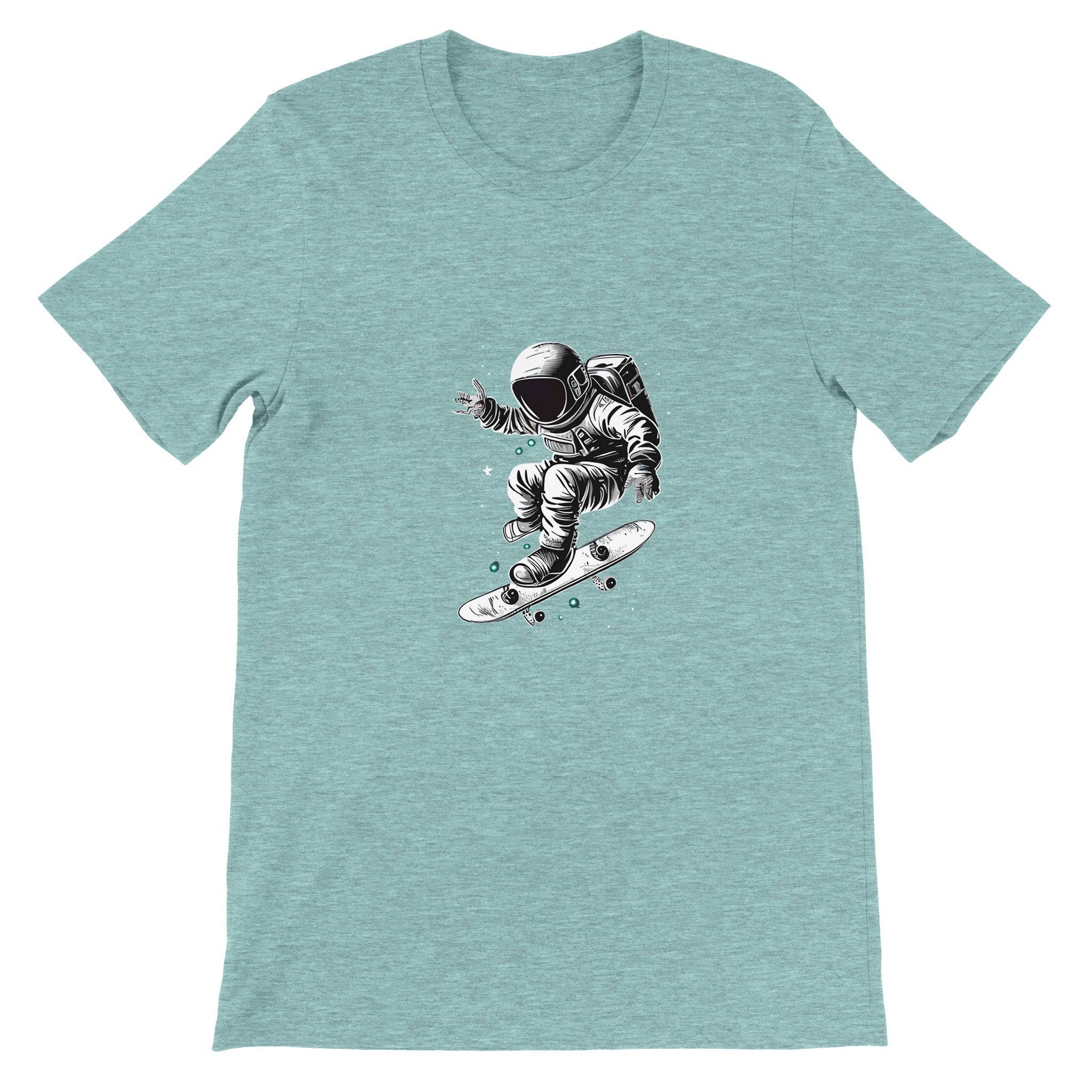 Budget Unisex Crewneck T-shirt/Astronaut-Skating - Enet Images