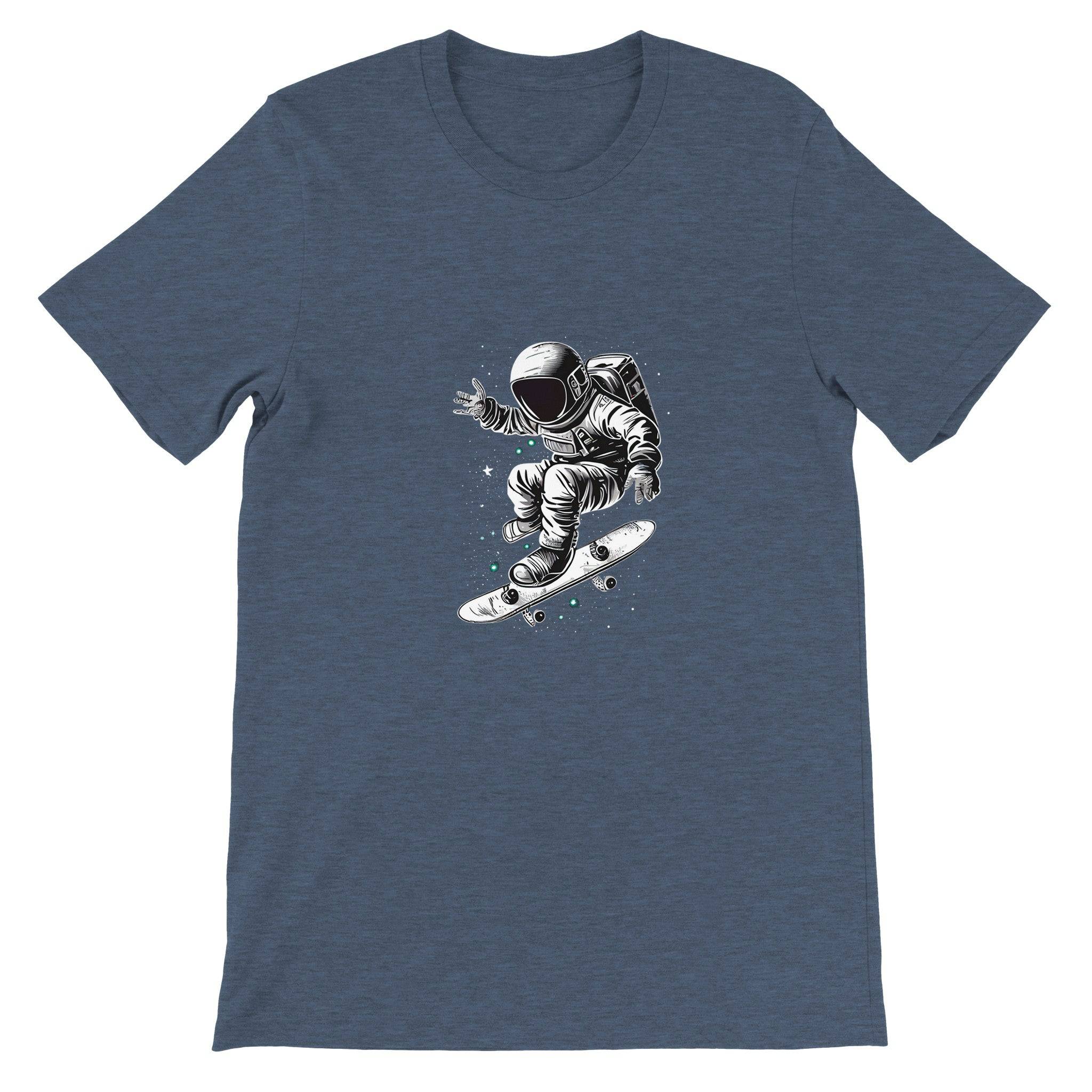 Budget Unisex Crewneck T-shirt/Astronaut-Skating - Enet Images