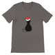 Budget Unisex Crewneck T-shirt/Black-Cat-Christmas - Enet Images