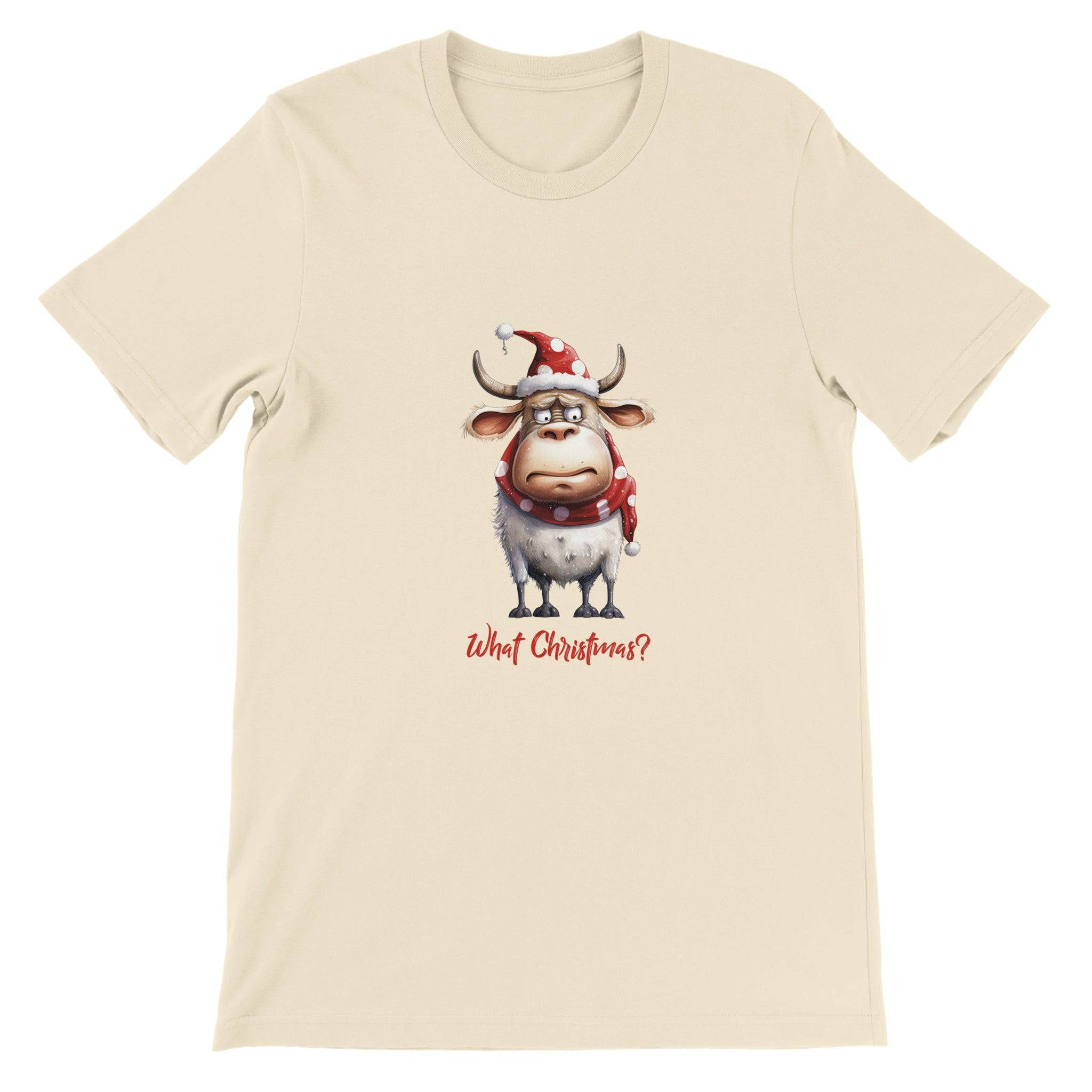 Budget Unisex Crewneck T-shirt/Bull-What-Christmas - Enet Images