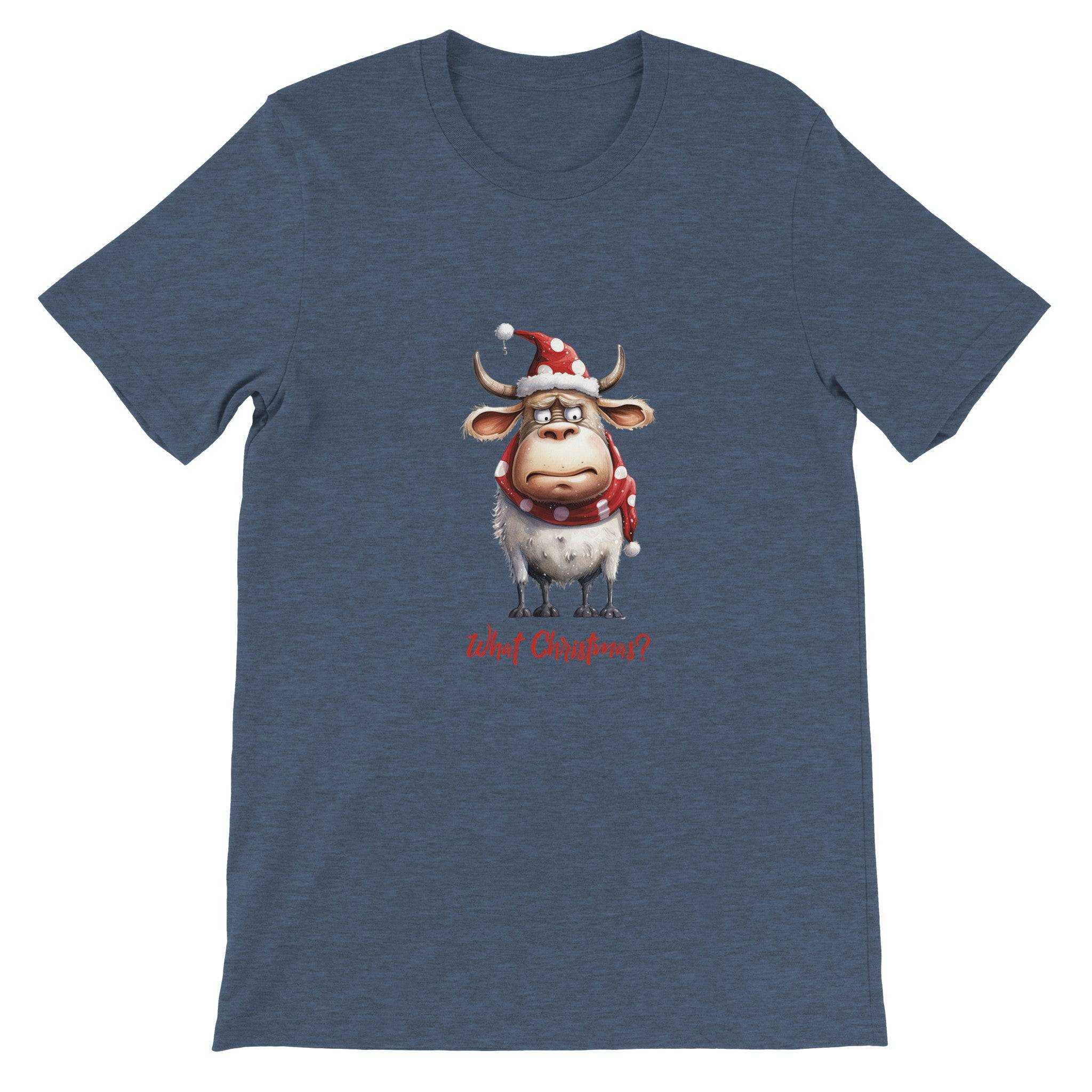 Budget Unisex Crewneck T-shirt/Bull-What-Christmas - Enet Images