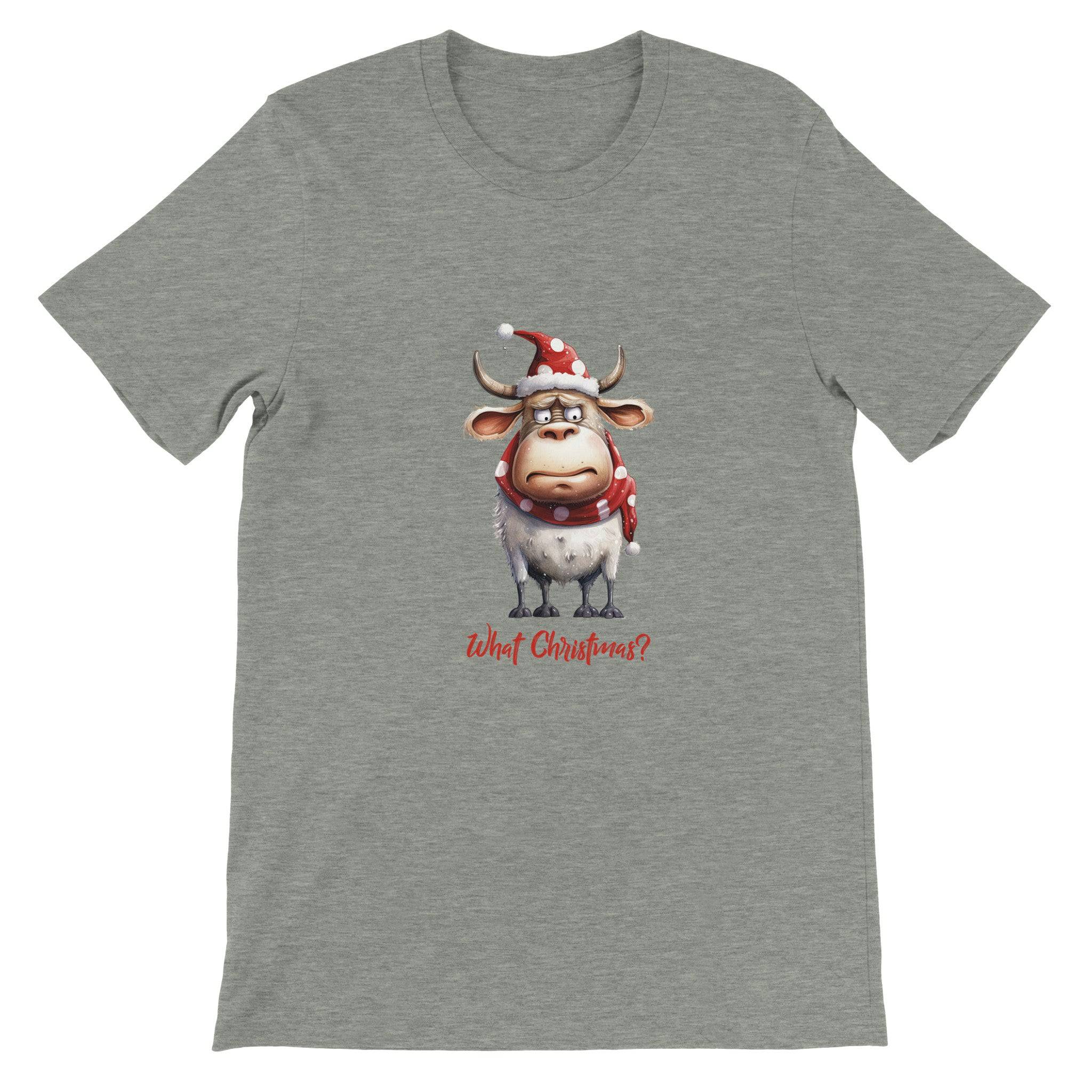 Budget Unisex Crewneck T-shirt/Bull-What-Christmas - Enet Images