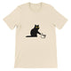 Budget Unisex Crewneck T-shirt/Cat-Coffee - Enet Images