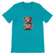 Budget Unisex Crewneck T-shirt/Creepy-Teddy-Bear-Halloween - Enet Images