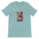 Budget Unisex Crewneck T-shirt/Creepy-Teddy-Bear-Halloween - Enet Images