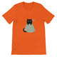Budget Unisex Crewneck T-shirt/Cute-Black-Cat - Enet Images
