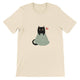 Budget Unisex Crewneck T-shirt/Cute-Black-Cat - Enet Images