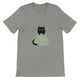 Budget Unisex Crewneck T-shirt/Cute-Black-Cat - Enet Images