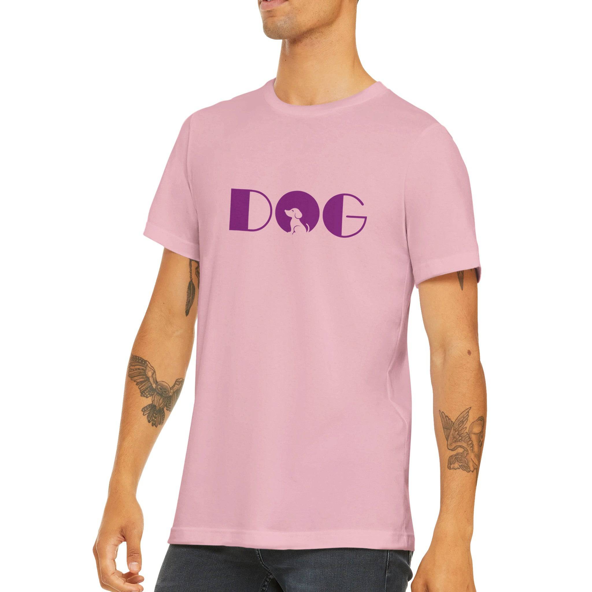 Budget Unisex Crewneck T-shirt/Dog-Purple - Enet Images