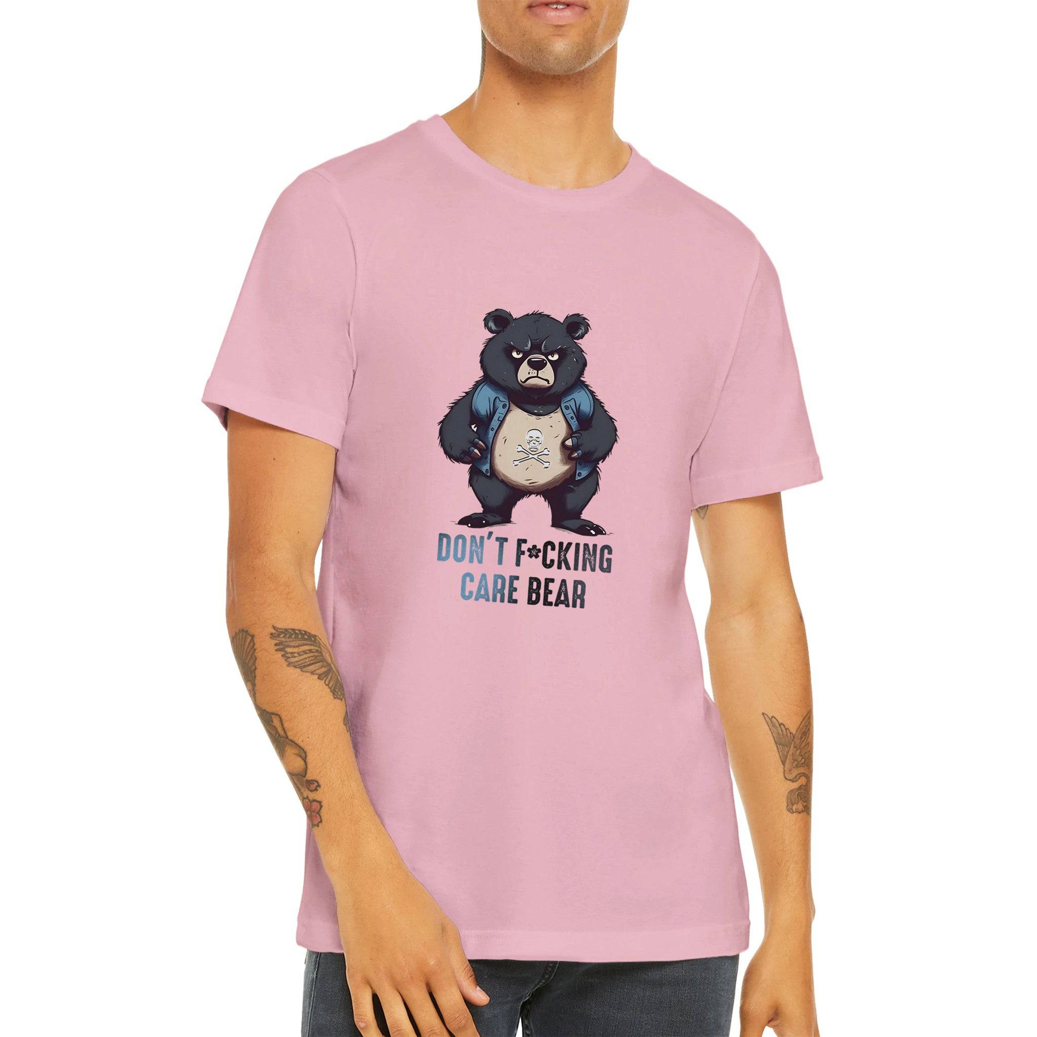 Budget Unisex Crewneck T-shirt/Don't-F@king-Care-Bear - Enet Images