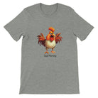 Budget Unisex Crewneck T-shirt/Funny-Rooster-Said-Morning - Enet Images