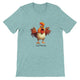 Budget Unisex Crewneck T-shirt/Funny-Rooster-Said-Morning - Enet Images