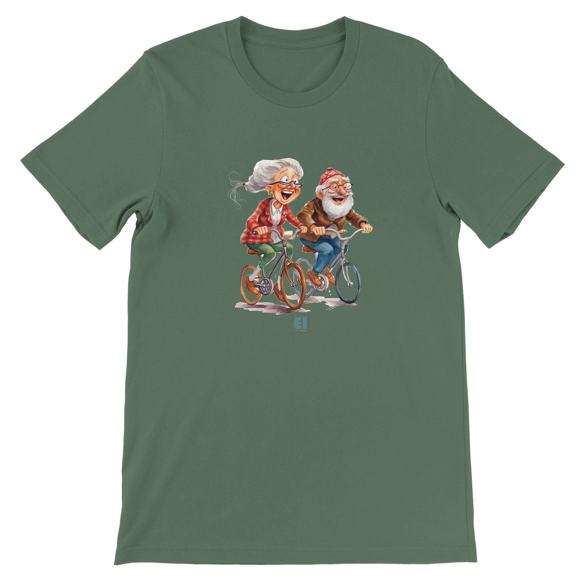 Budget Unisex Crewneck T-shirt/Grandparents-Bicycle - Enet Images