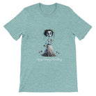 Budget Unisex Crewneck T-shirt/Happy-Creepy-Wedding - Enet Images