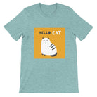 Budget Unisex Crewneck T-shirt/Hello-Cat - Enet Images